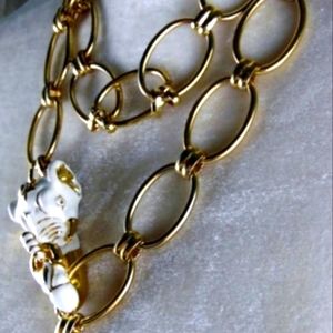 Kenneth Jay Lane Gold rare vintage chain belt